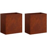  Vrtna saksija 2 kom. Rđa 50 x 30 x 40 cm Otporni čelik | shoptok.hr