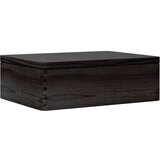 vidaXL Drvena kutija s poklopcem crna 40x30x13 cm puno drvo bor | shoptok.hr