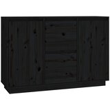 The Living Store Komoda črna 111x34x75 cm trdna borovina - Komoda, (21503277) | Shoptok.si