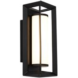 Searchlight Chaplin Pravokotna LED stenska svetilka, mat črna - 200 mm, (22100701) | Shoptok.si