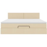  Otomanski krevet s madracem i LED krem 160x200cm tkanine | shoptok.hr