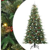  Umetno Zložljivo Božično Drevo Zelena 240 cm PE in PVC, (5000066306) | Shoptok.si
