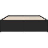  Okvir kreveta crni 140 x 200 cm od konstruiranog drva i metala | Eponuda.com