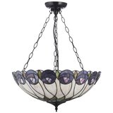 Endon 111872 - Luster na lancu Tiffany HUTCHINSON 3xE27/60W/230V, prečnik 50 cm | Eponuda.com