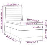 Box spring postelja z vzmetnico svetlo siva 90x190 cm blago, (20901532) | Shoptok.si