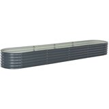 vidaXL Vrtna sadilica od pocinčanog čelika 400 x 80 x 44 cm siva | shoptok.hr