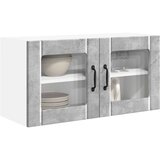  Zidni stakleni ormarić PORTO Betonski sivi 80 x 31 x 40 cm | Eponuda.ba