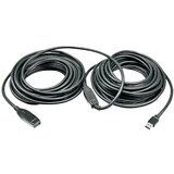 Lindy USB kabel USB 3.2 gen. 1 (USB 3.0) USB-A vtič\, USB-A vtičnica 15.00 m črna 43322, (20415762) | Shoptok.si