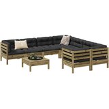  9-dijelni set vrtnih sofa s jastucima od impregnirane borovine | shoptok.hr