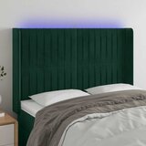 LED uzglavlje tamnozeleno 147x16x118/128 cm baršunasto | shoptok.hr