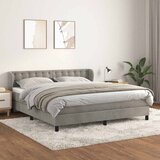  Krevet s oprugama i madracem svjetlosivi 180x200 cm baršunasti | shoptok.hr