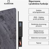 Klarstein MarmoHeat Infrardeča plošča | 600 W | 15 m² | marmoren design | 70 cm x 100 cm | Shoptok.si