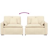  Modularni kauč s naslonom za ruke i jastucima krem boje 100 cm | shoptok.hr