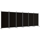 Sobna pregrada s 6 panela crna 520x180 cm od tkanine | shoptok.hr