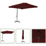  The Living Store Zunanji senčnik z jeklenim drogom bordo rdeč 250x250x230 cm - Senčnik, (21743743) Cene