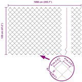 vidaXL Ograja iz verige s 20 U stebrički Srebrna 1,2x10 m Jeklo | Shoptok.si
