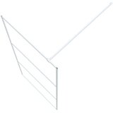 Pregrada za tuš bela 90x195 cm prozorno ESG steklo, (21047689) | Shoptok.si