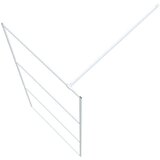 Pregrada za tuš bijela 90 x 195 cm s prozirnim staklom ESG | shoptok.hr