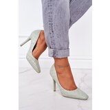 Boto Elegant Quilted Heels Green Rosanna | Shoptok.si