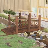  Vrtni most s ogradama 150 x 67 x 56 cm od masivnog drva smreke | shoptok.hr