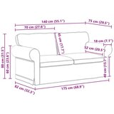 SOFA Sivo-smeđa 215 x 82 x 80 cm Metal | shoptok.hr