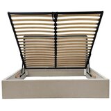 Bobochic Paris Plavi/bež podstavljeni bračni krevet s prostorom za odlaganje s podnicom 180x200 cm Mara – | shoptok.hr