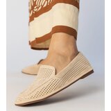 Gemre Beige perforated eco-suede loafers Stanila | Shoptok.si