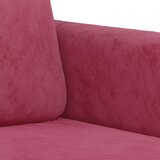  2-dijelni set sofa s jastucima crvena boja vina baršunasti | shoptok.hr