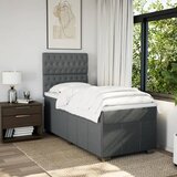  Krevet s oprugama i madracem tamnosivi 90 x 190 cm od tkanine | shoptok.hr