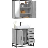Maison Chic Kopalniški sestavi - Kopalniško pohištvo 2 kosa siva sonoma inženirski les, (21788458) | Shoptok.si