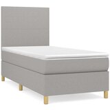  Kreveta s oprugama i madrac svjetlosivi 80x200cm tkanina | shoptok.hr