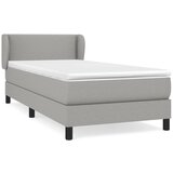 Maison Chic Box spring postelja - Vzmetna postelja z vzmetnico svetlo siva 90x200 cm blago SL842, (21909620) | Shoptok.si