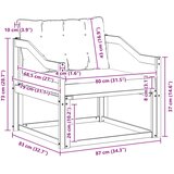  Set vanjskih sofa Čvrsto drvo akacije i Textilene Bijela | shoptok.hr