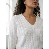 Sinsay Ažurni džemper s napuhanom rukavom | shoptok.hr