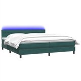 Box Spring krevet s madracem tamno zeleni 180x220 cm baršun | shoptok.hr