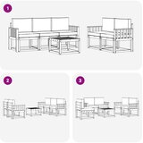  Set vanjskih sofa 6 kom. Prirodna i krem | shoptok.hr