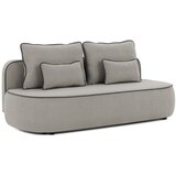 Ropez Crna/siva baršunasti sklopiva/s prostorom za odlaganje sofa 210 cm Saga – Cijene