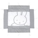 Roba Bela/siva zaščitna obza posteljico iz mešanice bombaža 96 cm Miffy – | Shoptok.si