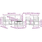  Set vanjskih sofa s jastukom 6 pcs Prirodna i antracit | shoptok.hr