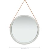 Zidno ogledalo s trakom 60 cm srebrno | Eponuda.ba