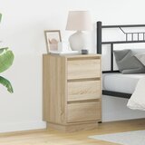 vidaXL noćni kabinet s LED-om Sonoma drvo 39x34,5x65 cm konstruirano drvo u