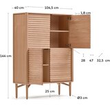 Kave Home Ormarić u dekoru hrasta u prirodnoj boji 104,5x144x40 cm Lenon – | shoptok.hr