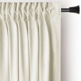 Restilo Kremno bela žametna zavesa za delno zatemnitev 140x270 cm Pleat – | Shoptok.si