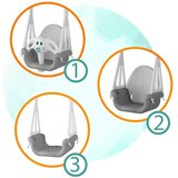 Ricokids 3u1 dječja ljuljačka “Slonić” – sivo-bijela | shoptok.hr