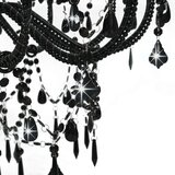 x Luster s perlama crni 12 žarulja E14 | shoptok.hr