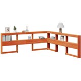  Knjižnica vzglavje L-oblike voščeno rjava 200 cm trdna borovina, (21792337) | Shoptok.si