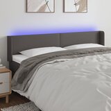  LED uzglavlje sivo 203x16x78/88 cm od umjetne kože | shoptok.hr