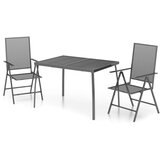  3-dijelni vrtni blagovaonski set antracit čelični | shoptok.hr