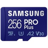 Samsung Spominska kartica PRO Plus, micro SDXC, 256GB, U3, V30, A2, UHS-I, z SD adapterjem | Shoptok.si