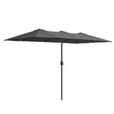 Songmics Dvojni senčnik Parasol 394x200 cm siva, (5000248480) Cene